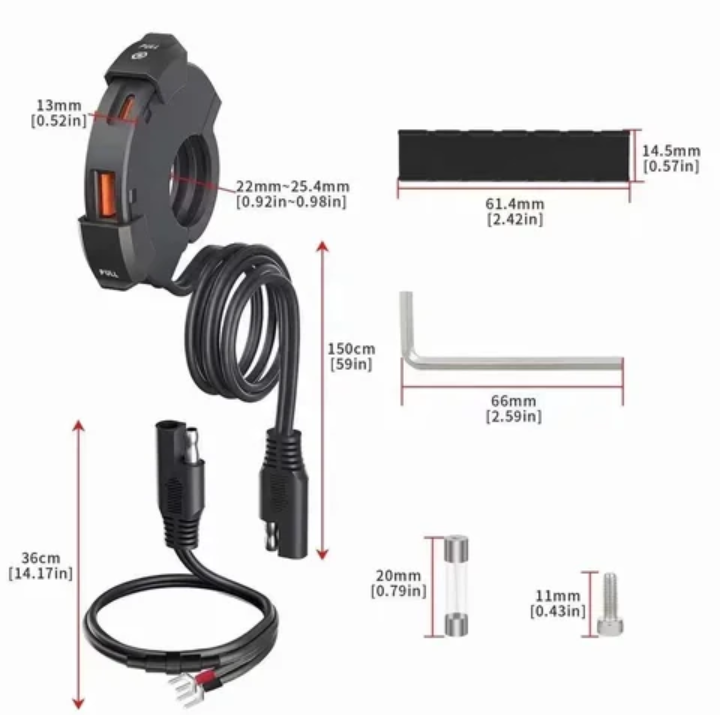 Dual Port USB Charger (Type A and C)