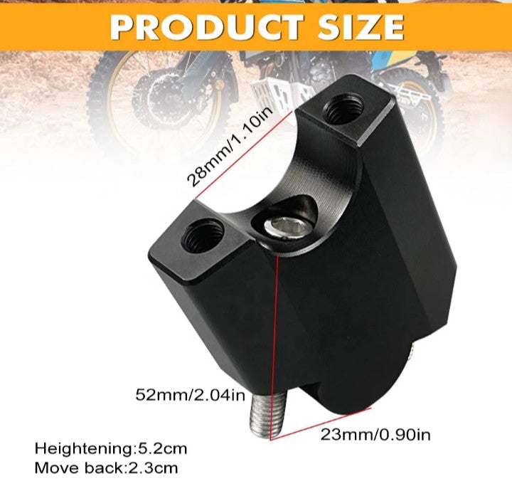 NiceCNC Handlebar Raiser (0.9" Rear , 2" Upwards)